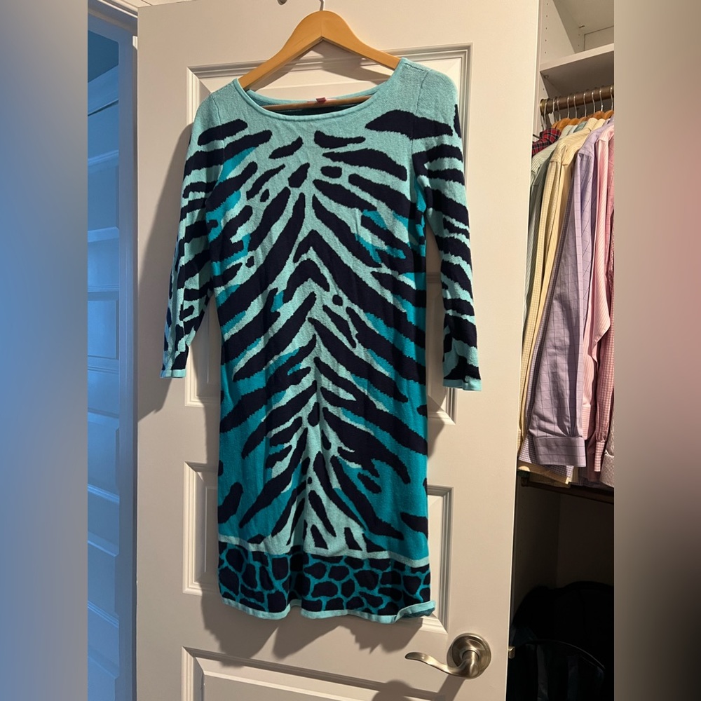 Lily Pulitzer Animal Print Sweater Dress